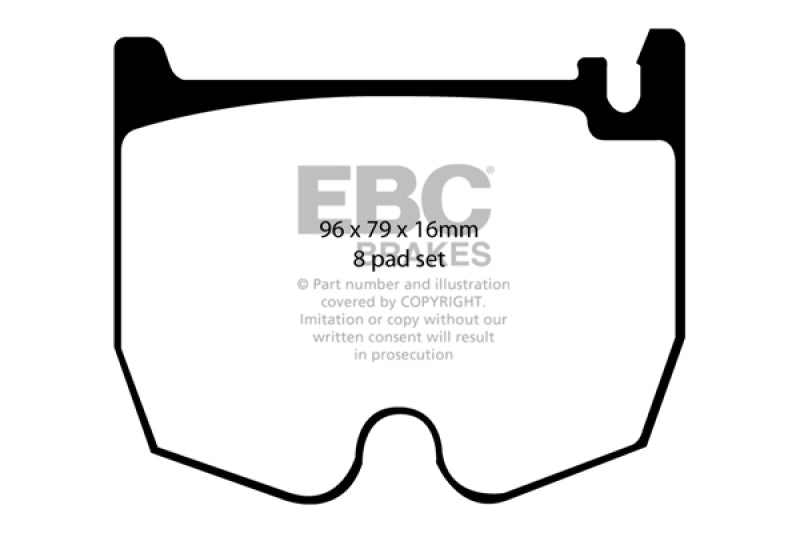 EBC 03-06 Mercedes-Benz CL55 AMG 5.4 Supercharged Yellowstuff Front Brake Pads - T1 Motorsports
