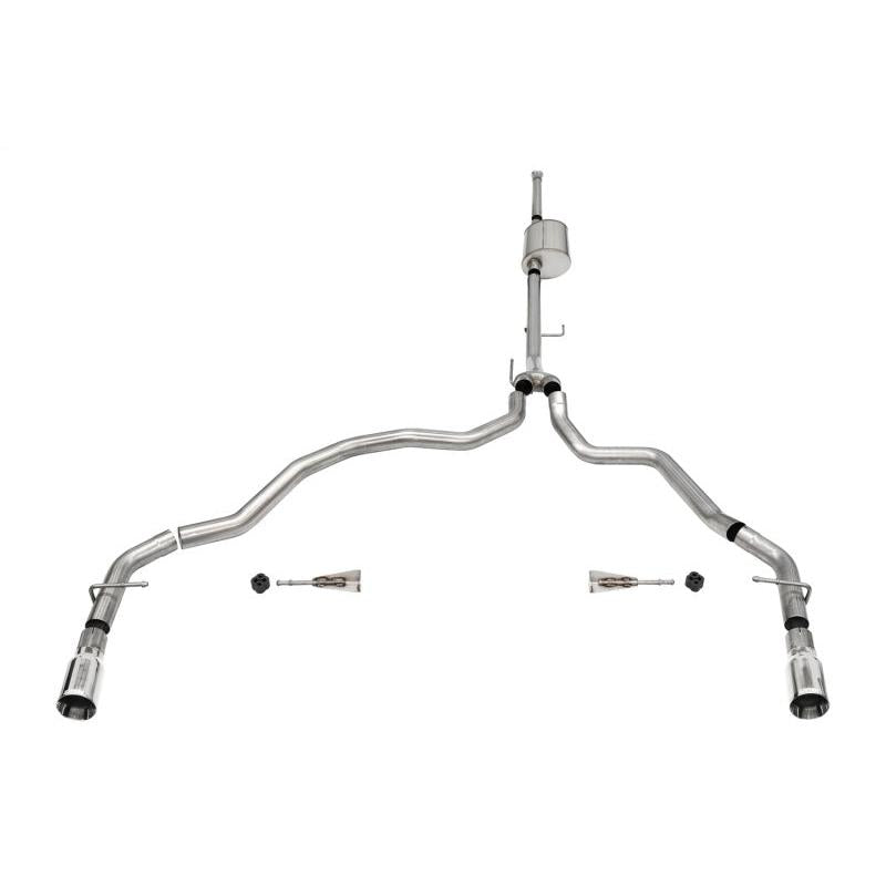 Corsa 2021-2022 Ford F-150 SuperCrew/6.5in Bed 5.0L V8 Sport Cat-Back Dual Rear Exit-Polished - T1 Motorsports