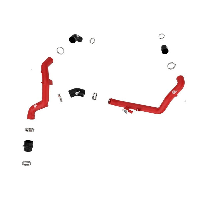 aFe Bladerunner 2-1/4 IN Aluminum Hot Charge Pipe Black 20-23 Ford Explorer/Explorer ST - Red