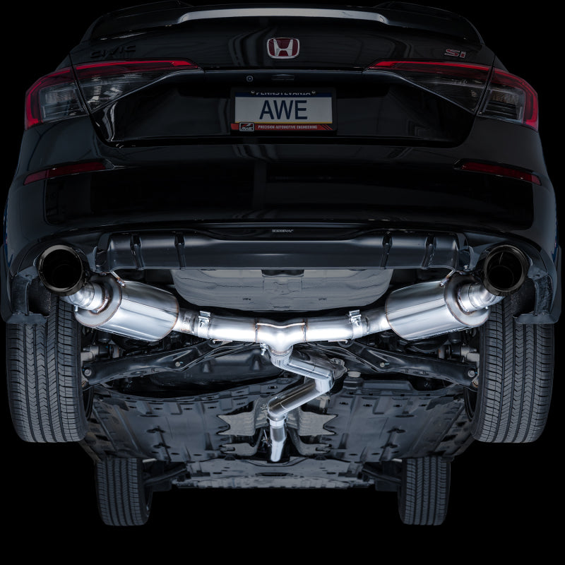 AWE Tuning 2022+ Honda Civic Si FE1 FWD Touring Edition Catback Exhaust - Dual Diamond Black Tips