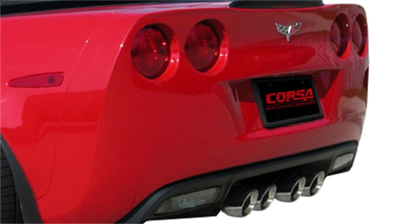 Corsa Sport Cat-Back Exhaust - Polished Tips - 2006-2011 Chevrolet Corvette C6 Z06/ZR1
