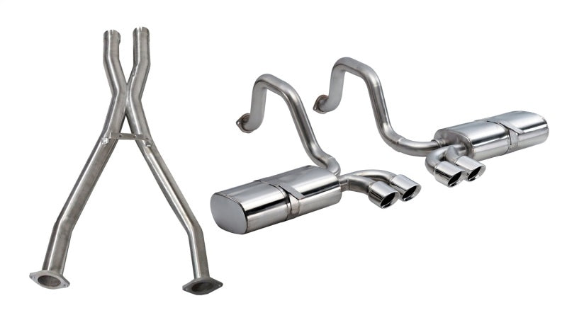 Corsa Sport Cat-Back Exhaust - Polished Twin 3.5" Tips - 1997-2004 Chevrolet Corvette C5