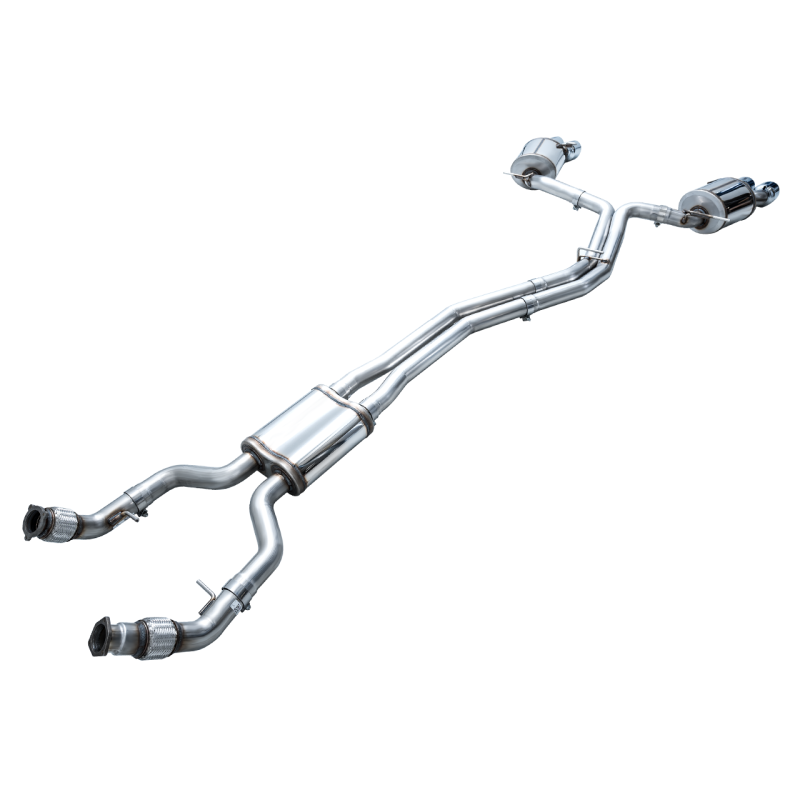 AWE Tuning 19-23 Audi C8 S6/S7 2.9T V6 AWD Touring Edition Exhaust - Chrome Silver Tips