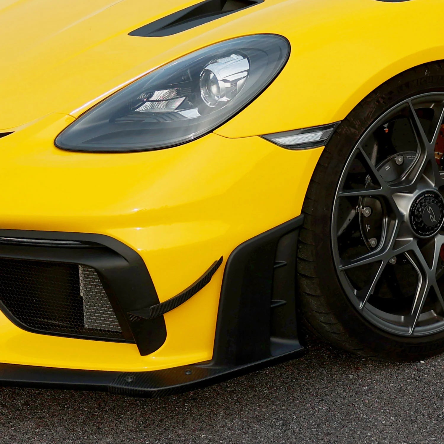 Silver Rocket SR Dry Carbon Fiber Clubsport Dive Plane & Lower Side Spoiler Pack - 2020+ Porsche 718 Cayman GT4/RS/Clubsport