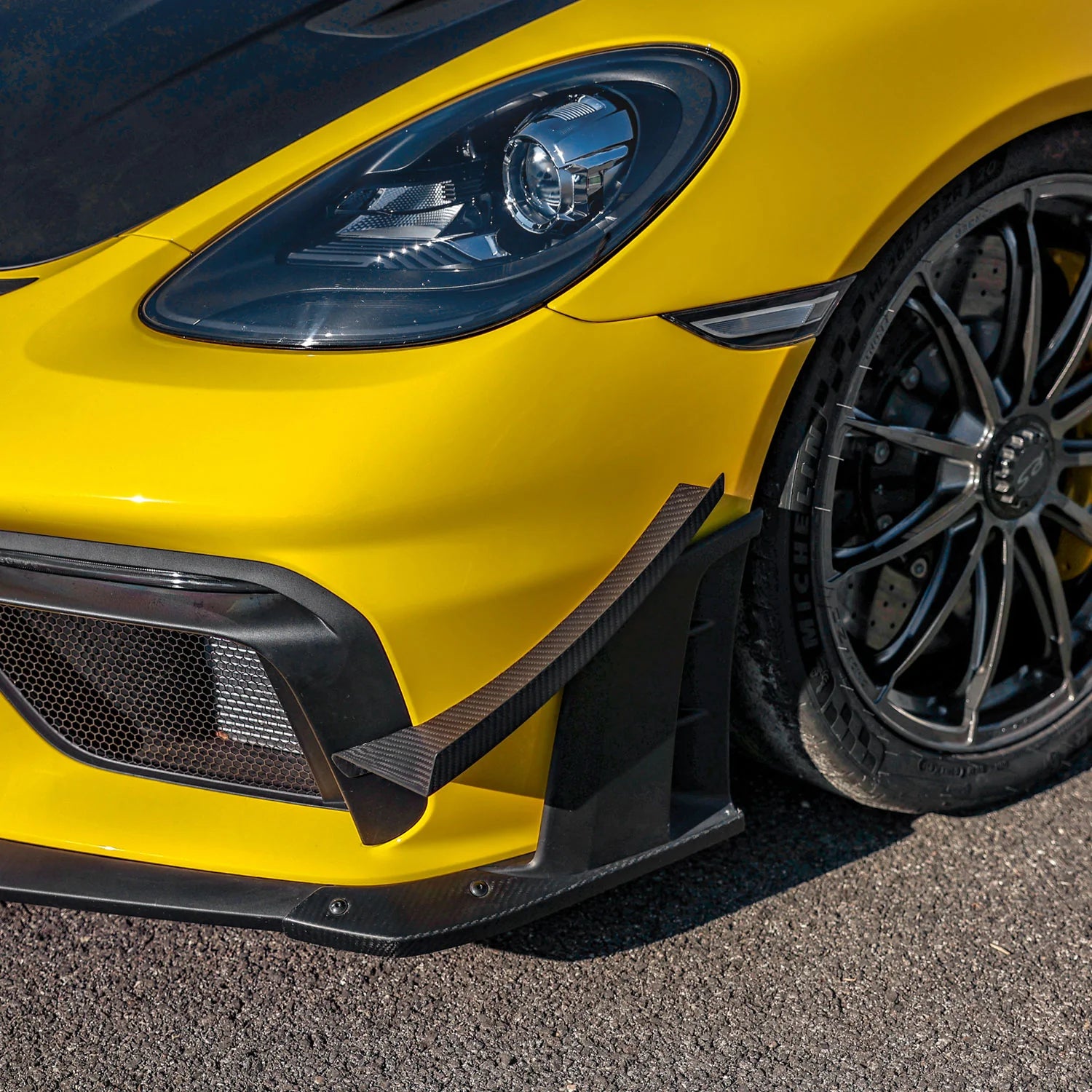 Silver Rocket SR Dry Carbon Fiber Pro Dive Plane - 2020+ Porsche 718 Cayman GT4/RS