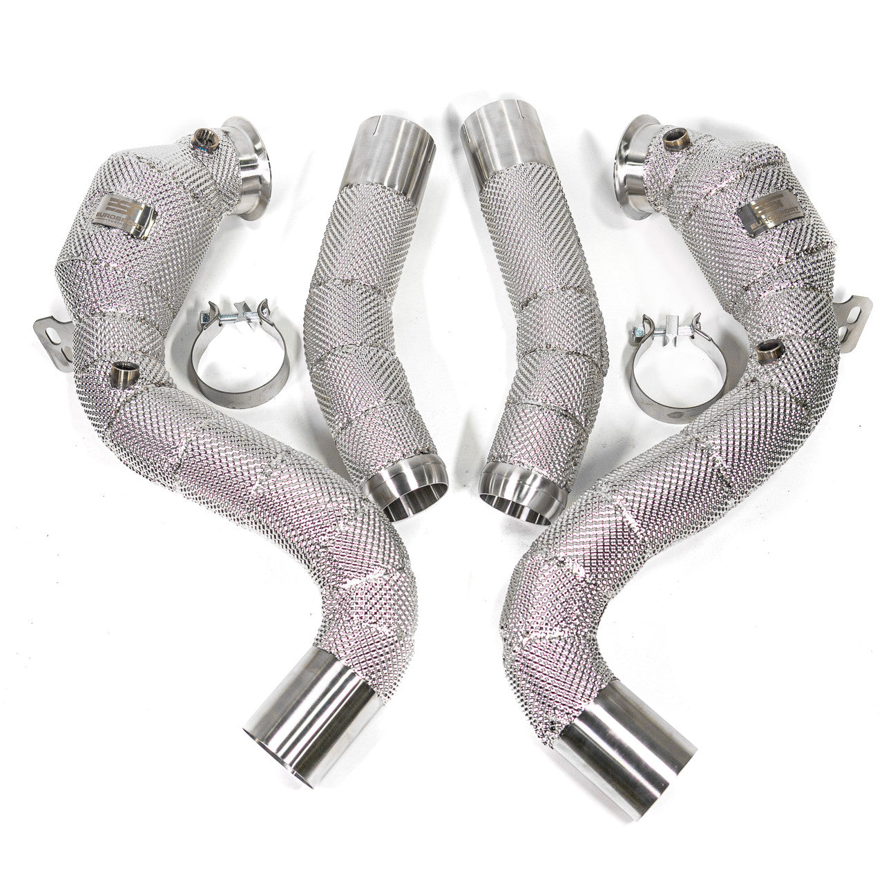 EST High-Flow Catted Downpipe w/Heat Shield - 2016-2021 Mercedes-Benz W205 C63/C63S AMG V8 4.0L