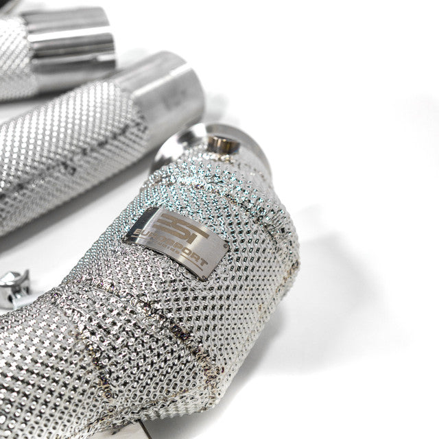EST High-Flow Catted Downpipe w/Heat Shield - 2016-2021 Mercedes-Benz W205 C63/C63S AMG V8 4.0L