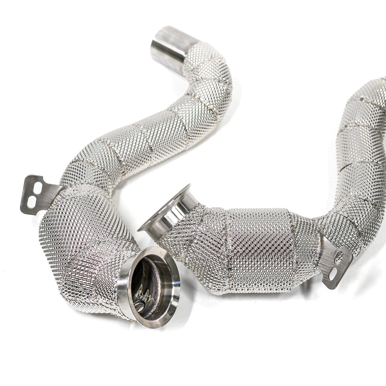 EST High-Flow Catted Downpipe w/Heat Shield - 2016-2021 Mercedes-Benz W205 C63/C63S AMG V8 4.0L