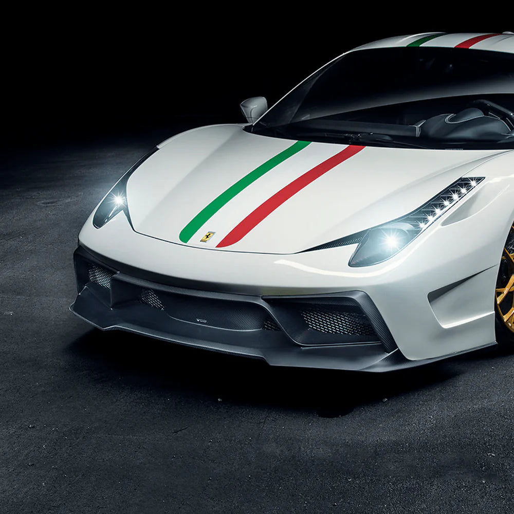 Vorsteiner VX Aero Carbon Fiber Front Bumper w/ Front Spoiler - 2009-2015 Ferrari 458 Italia