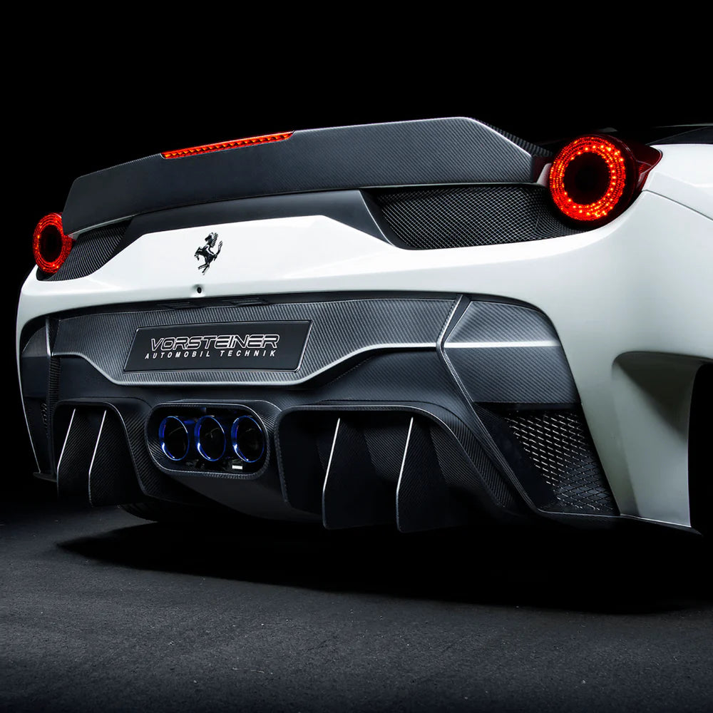 Vorsteiner VX Aero Carbon Fiber Rear Bumper w/ Rear Diffuser (Incl. Exhaust Tips) - 2009-2015 Ferrari 458 Italia