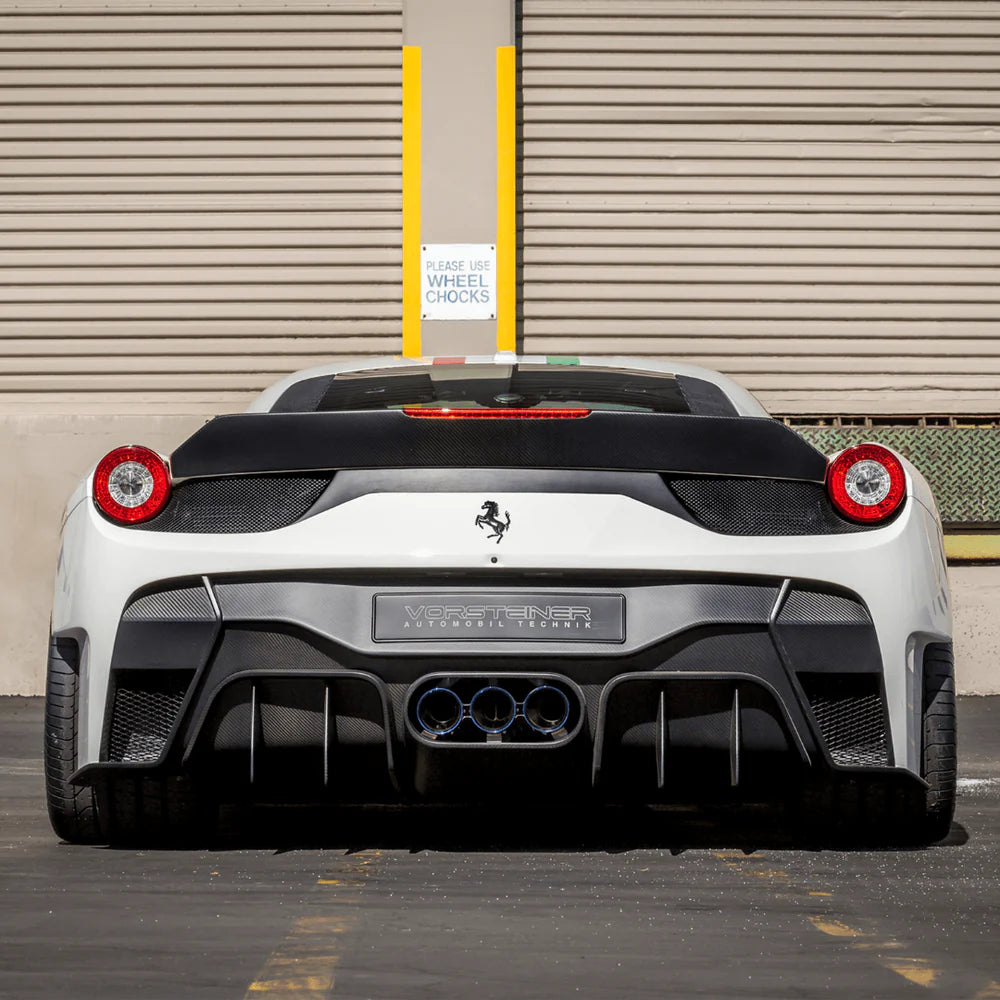 Vorsteiner VX Aero Carbon Fiber Rear Bumper w/ Rear Diffuser (Incl. Exhaust Tips) - 2009-2015 Ferrari 458 Italia