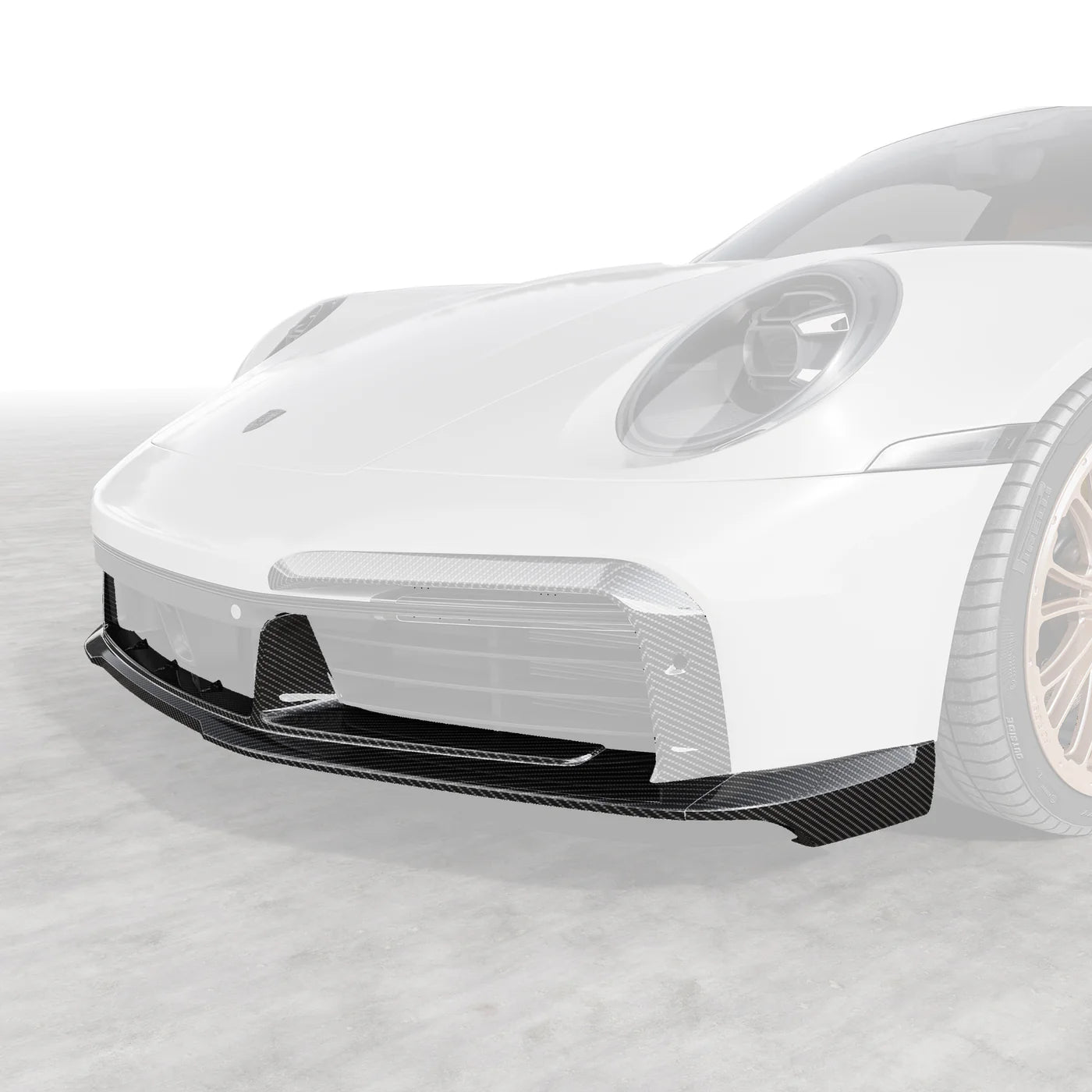 Vorsteiner Aero Carbon Fiber Front Spoiler w/ Side Fins - 2019+ Porsche 992.1 Turbo S