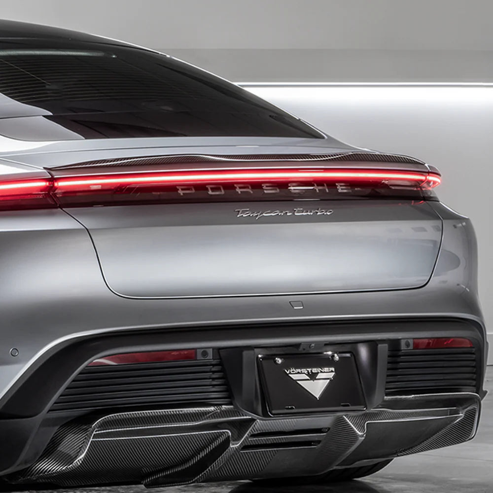 Vorsteiner GW9 Design Carbon Fiber Decklid Spoiler - 2020-2024 Porsche Taycan Turbo/S