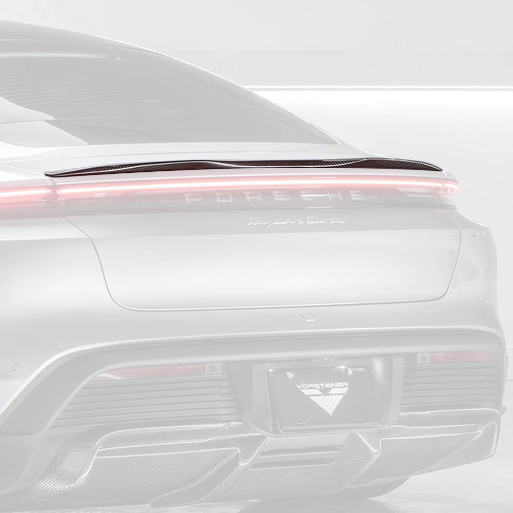 Vorsteiner GW9 Design Carbon Fiber Decklid Spoiler - 2020-2024 Porsche Taycan Turbo/S