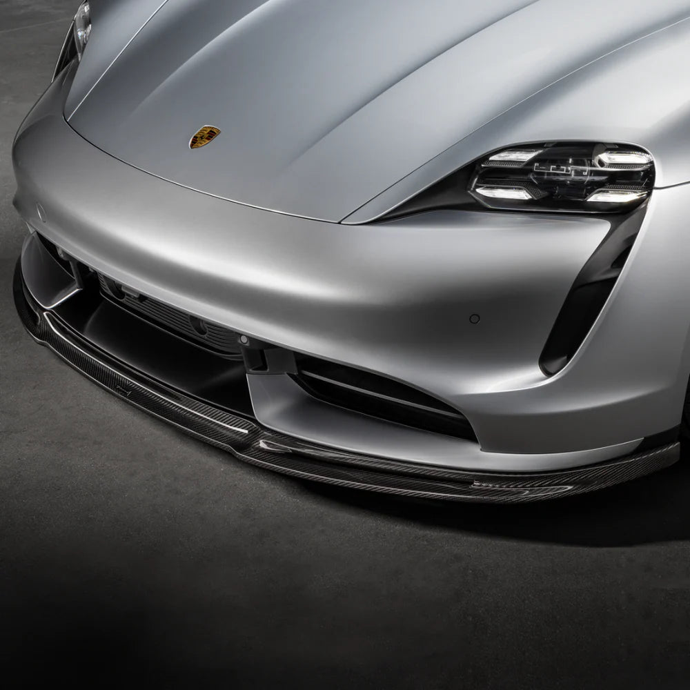 Vorsteiner GW9 Design Carbon Fiber Front Spoiler - 2020-2024 Porsche Taycan Turbo/S