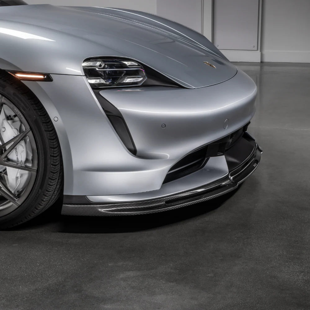 Vorsteiner GW9 Design Carbon Fiber Front Spoiler - 2020-2024 Porsche Taycan Turbo/S