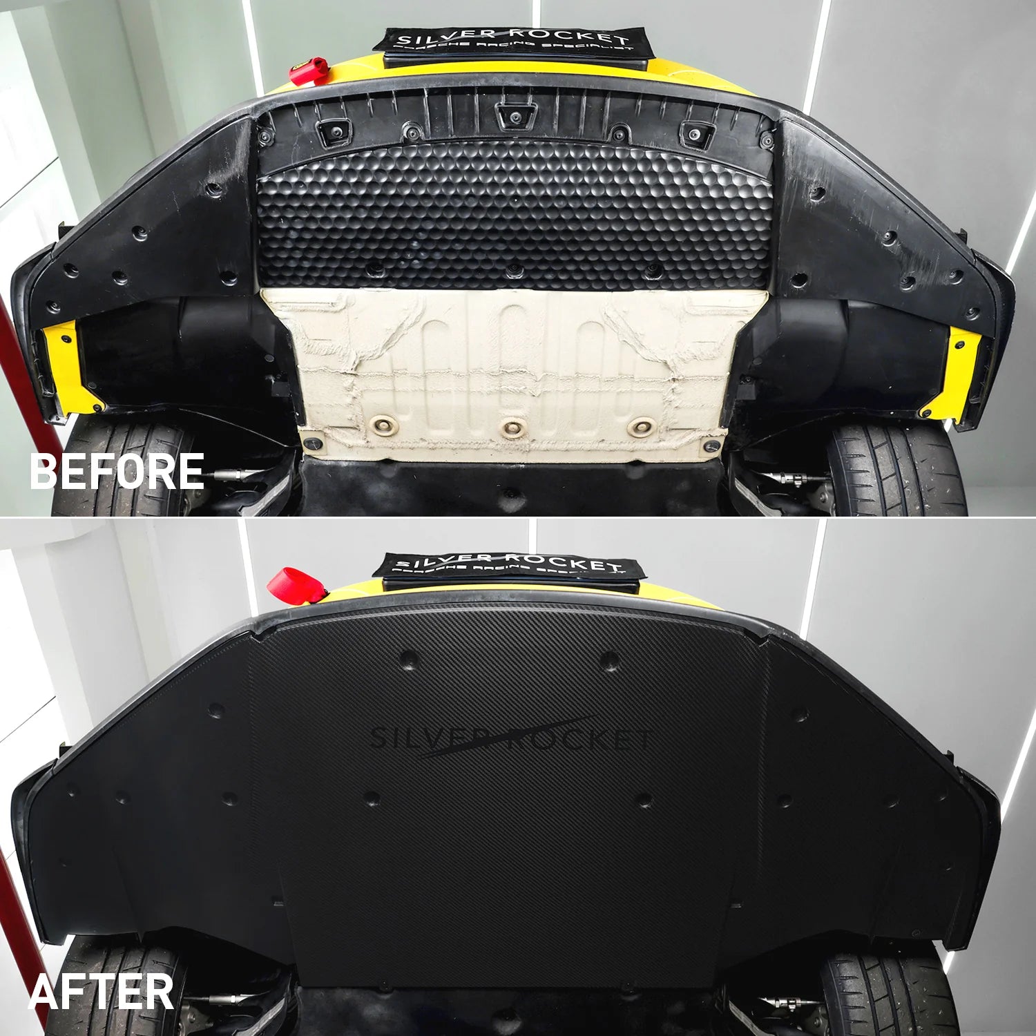 Silver Rocket SR Ultra Downforce Front Dry Carbon Fiber Aeroshield - 2022+ Porsche 718 Cayman GT4RS