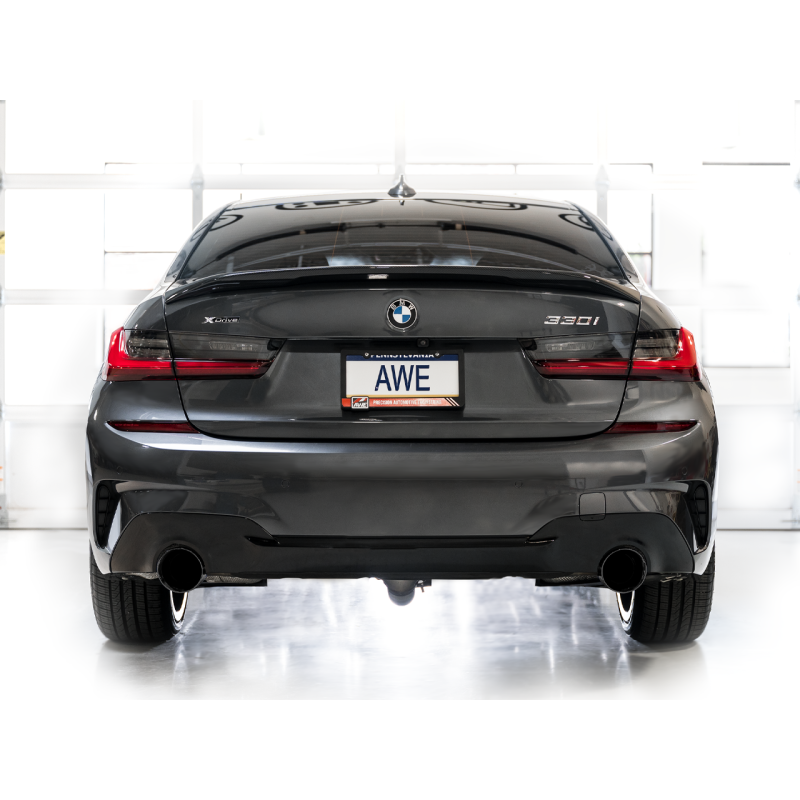 AWE 19-23 BMW 330i / 21-23 BMW 430i Base G2X Touring Axle Back Exhaust - Diamond Black