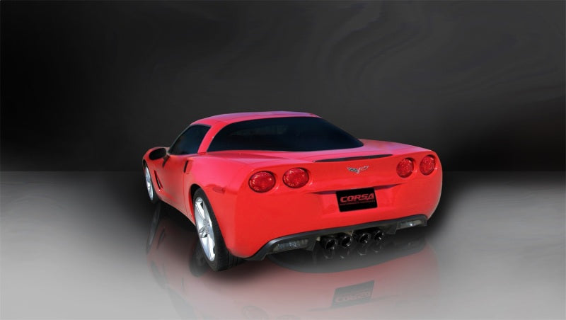 Corsa Xtreme Axle-Back With X-Pipe - Black Tips - 2005-2008 Chevrolet Covette C6 (Manual)