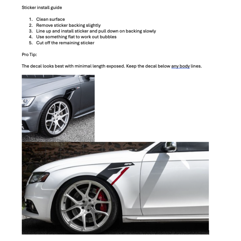 Installation Instructions