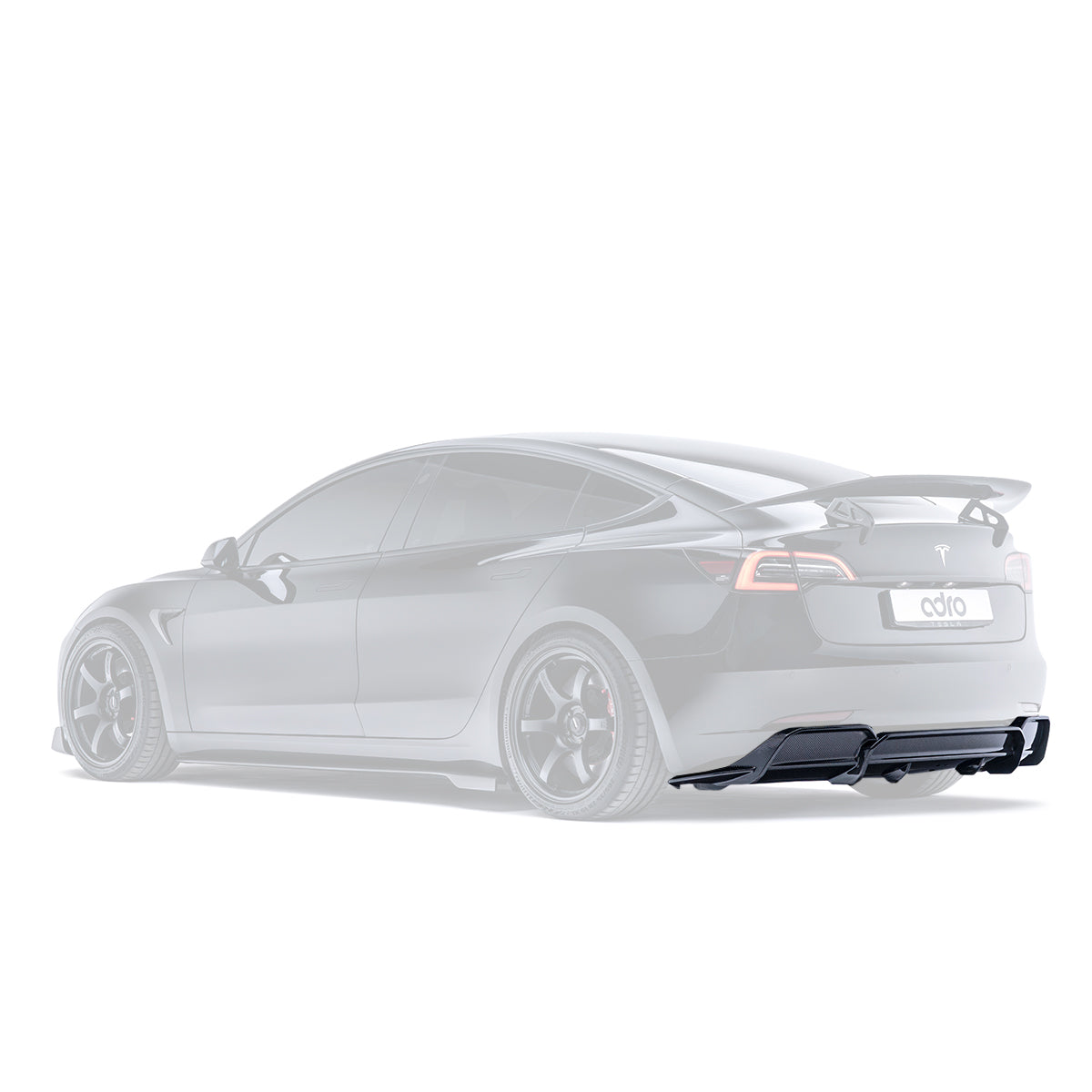 ADRO Tesla Model 3 Carbon Fiber Rear Diffuser V2 (2017-2023)
