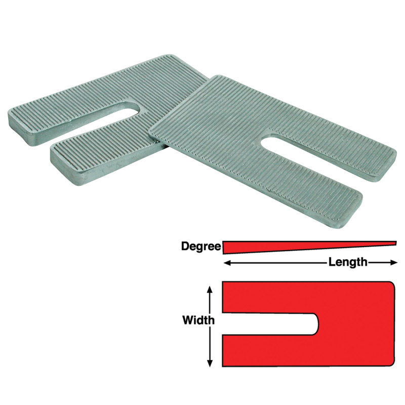 SPC Performance ZINC SHIMS 4x6.5x2.0 deg. - T1 Motorsports