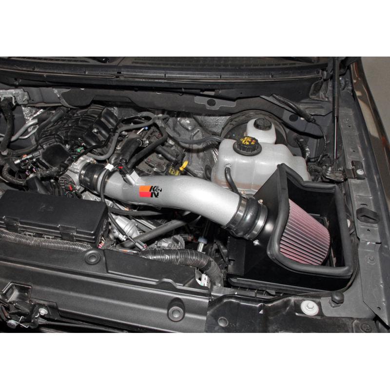 K&N 12-13 Ford F150 3.7L V6 Black High-Flow Performance Intake
