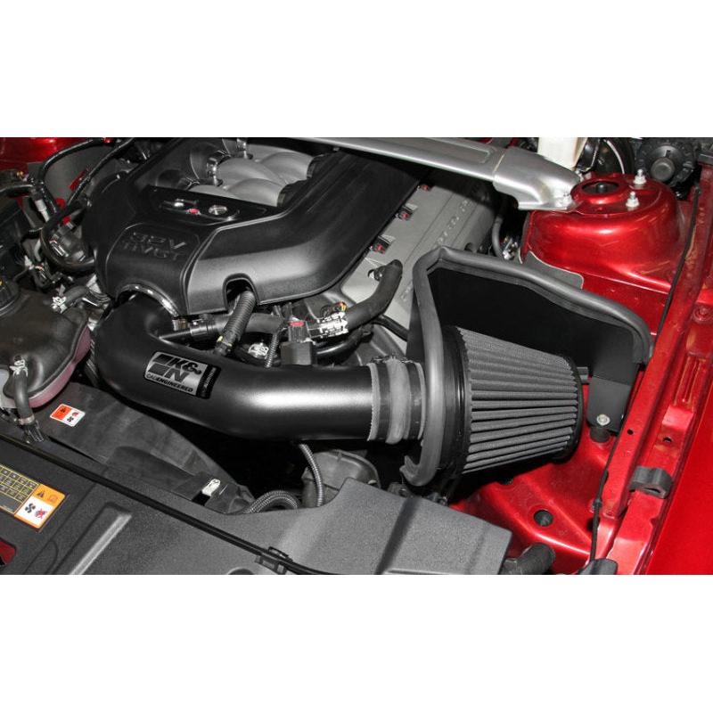 K&N 11-14 Ford Mustang GT 5.0L V8 Black Performance Intake Kit