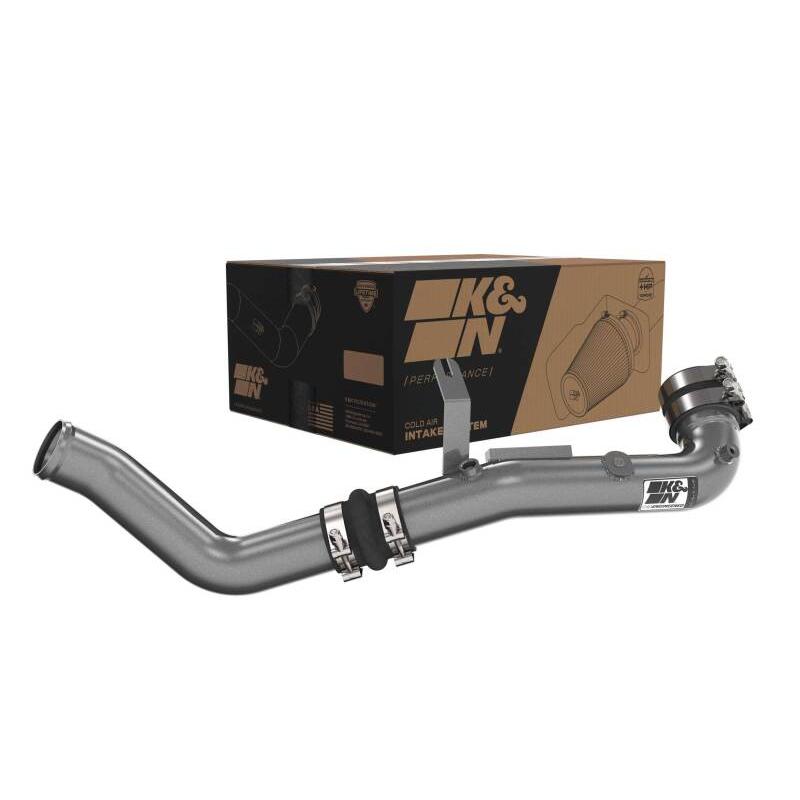 K&N 22-24 Honda Civic 1.5L L4 Aluminum Charge Pipe Kit - Gunmetal Gray