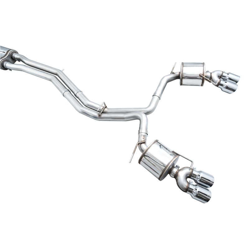 AWE Tuning 19-23 Audi C8 S6/S7 2.9T V6 AWD Touring Edition Exhaust - Chrome Silver Tips
