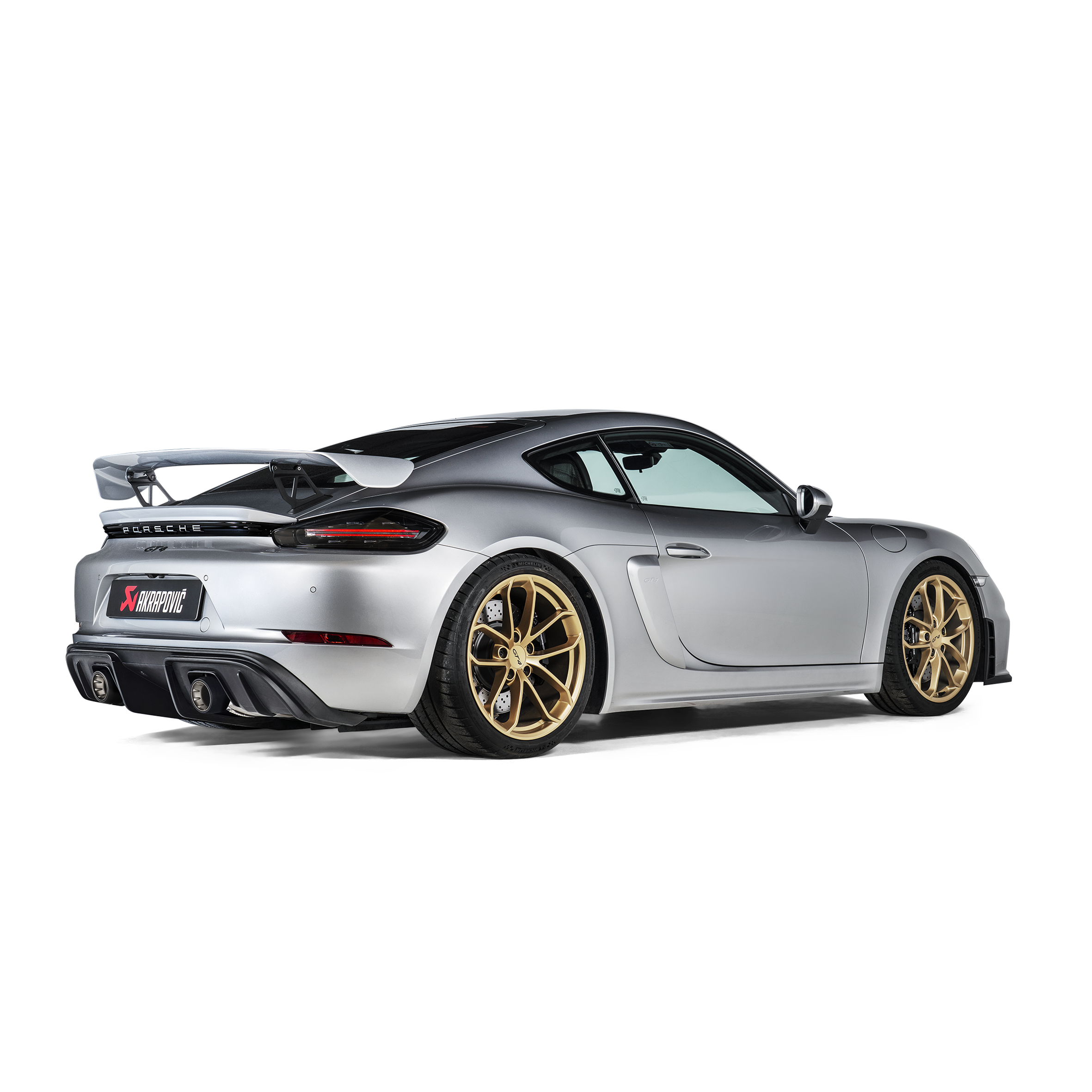 Akrapovič Slip-On Race Line Exhaust (Titanium) - 2020-2023 Porsche 718 Cayman GT4/Spyder