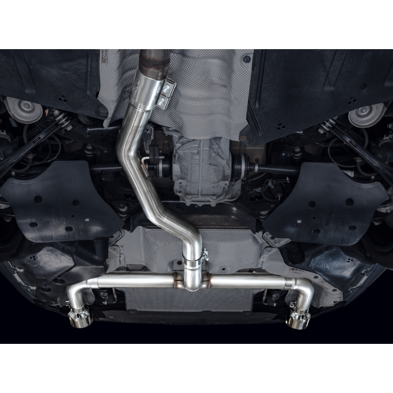 AWE 19-23 BMW 330i / 21-23 BMW 430i Base G2X Track Edition Axle Back Exhaust - Chrome Silver