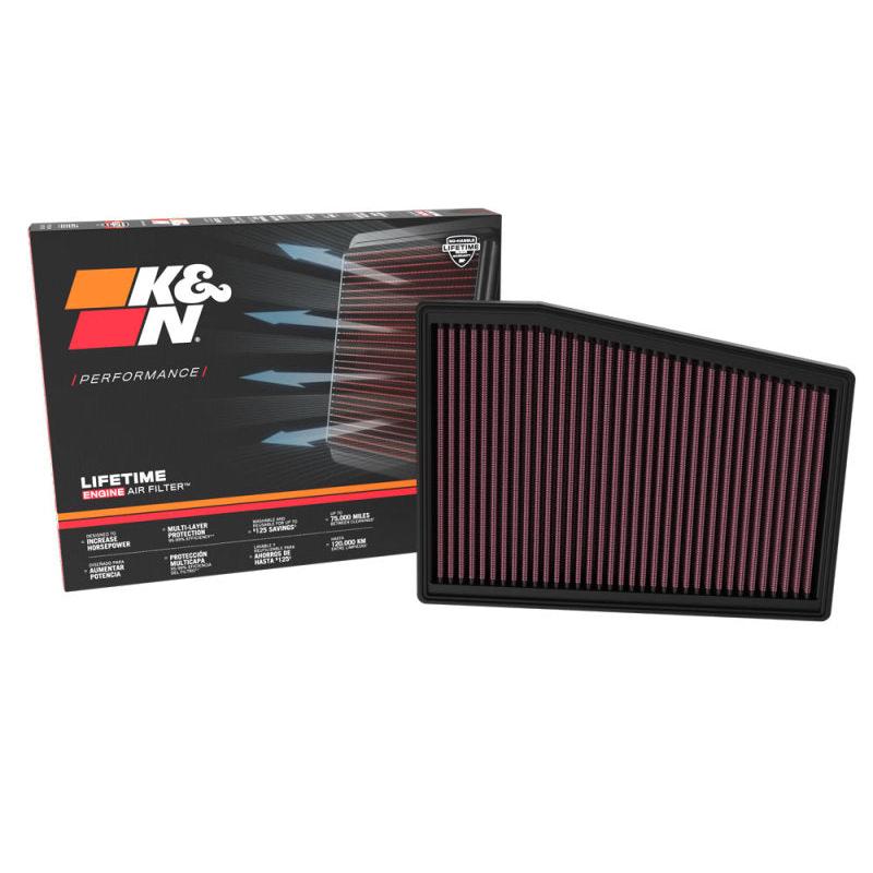 K&N 22-23 Cadillac CT5 V8-6.4L Replacement Air Filter