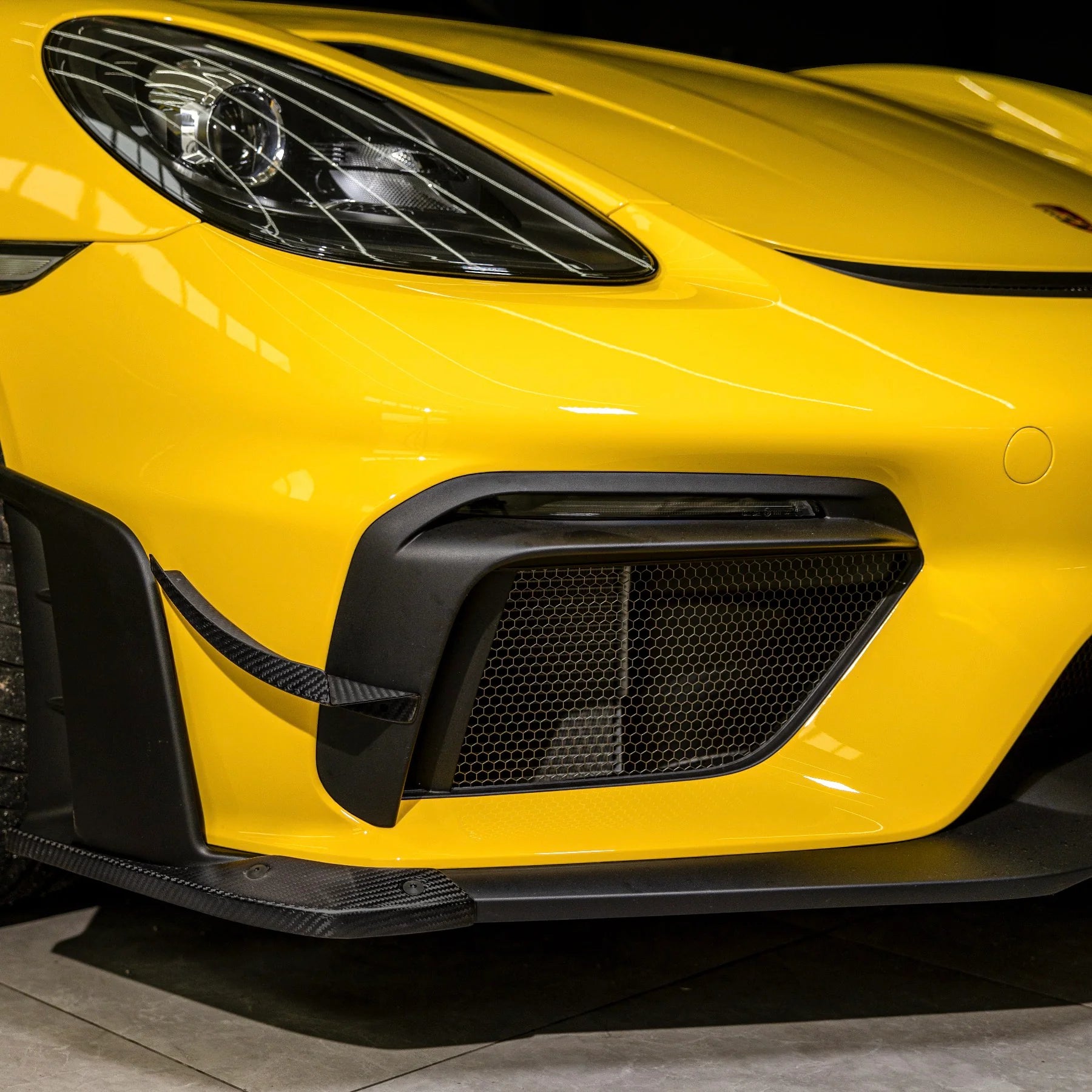 Silver Rocket SR Dry Carbon Fiber Clubsport Dive Plane & Lower Side Spoiler Pack - 2020+ Porsche 718 Cayman GT4/RS/Clubsport
