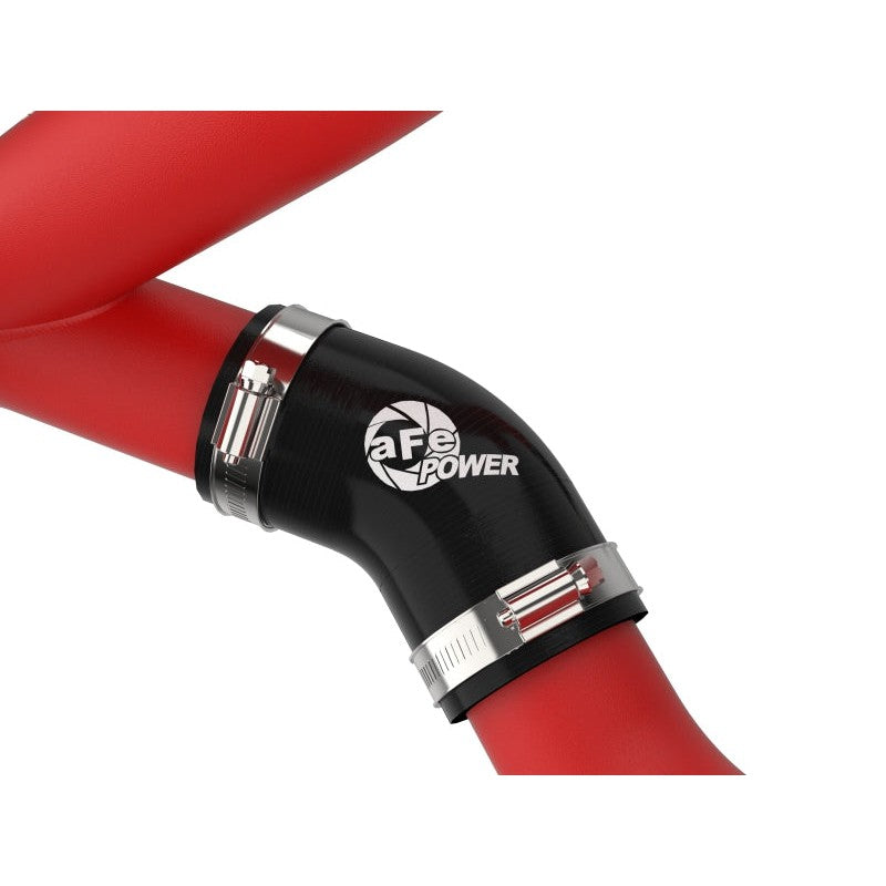 aFe Bladerunner 2-1/4 IN Aluminum Hot Charge Pipe Black 20-23 Ford Explorer/Explorer ST - Red