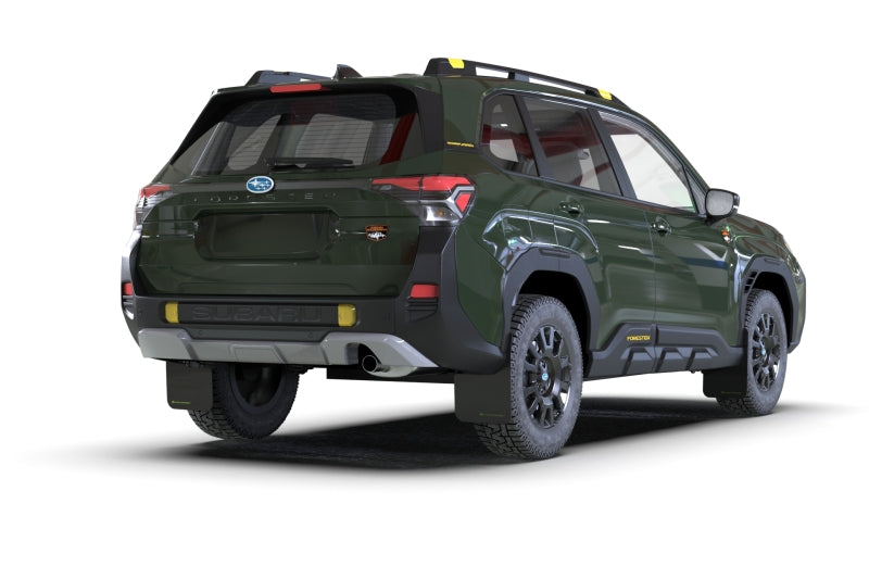 Rally Armor 2026 Subaru Forester Wilderness Black UR Mud Flap w/Green Logo