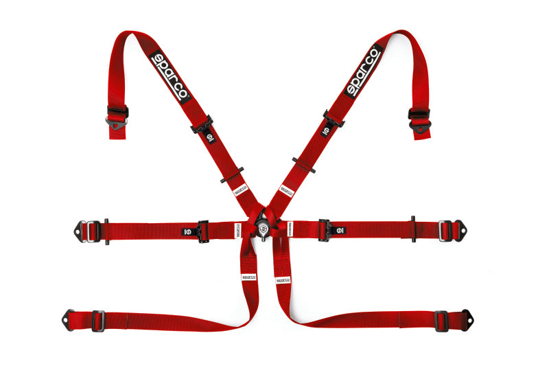 Sparco BELT 6 PNT 2in FORMULA RED - T1 Motorsports