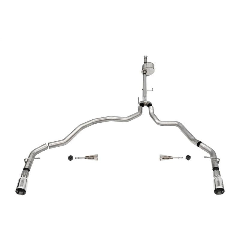 Corsa 2021-2022 Ford F-150 Regular Cab/ 8in Bed 5.0L V8 Xtreme Cat-Back Dual Rear Exit-Polished - T1 Motorsports