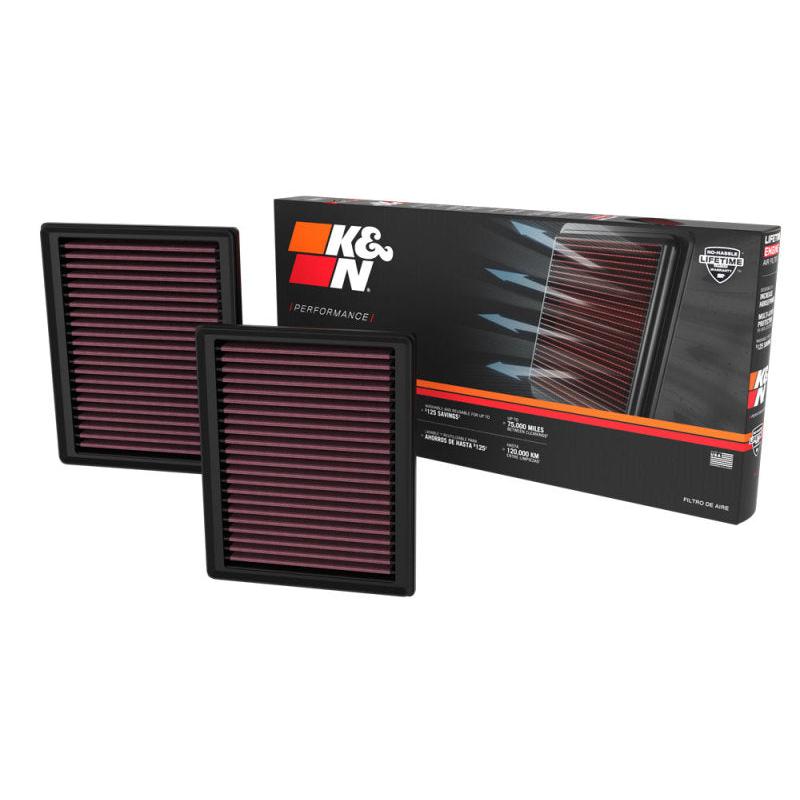K&N 2023 Nissan Z 3.0L V6 Replacement Air Filter (Includes 2 Filters)