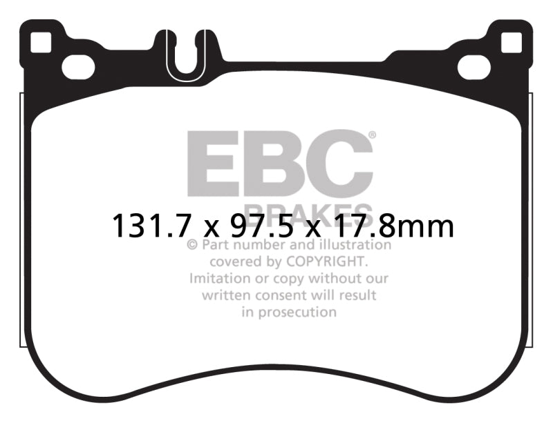 EBC 14+ Mercedes-Benz S550 4.7 Twin Turbo AMG Sport Pkg Yellowstuff Front Brake Pads - T1 Motorsports