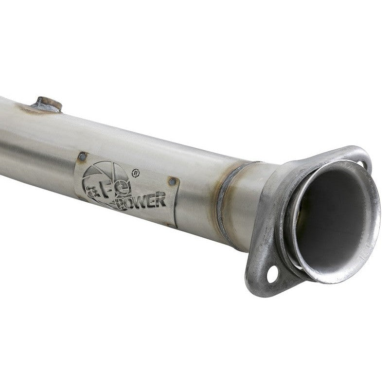 aFe POWER 14-18 Chevrolet Corvette C7 & Z06 Twisted Steel 3in 304 Stainless Steel Mid Pipe w/ Cat