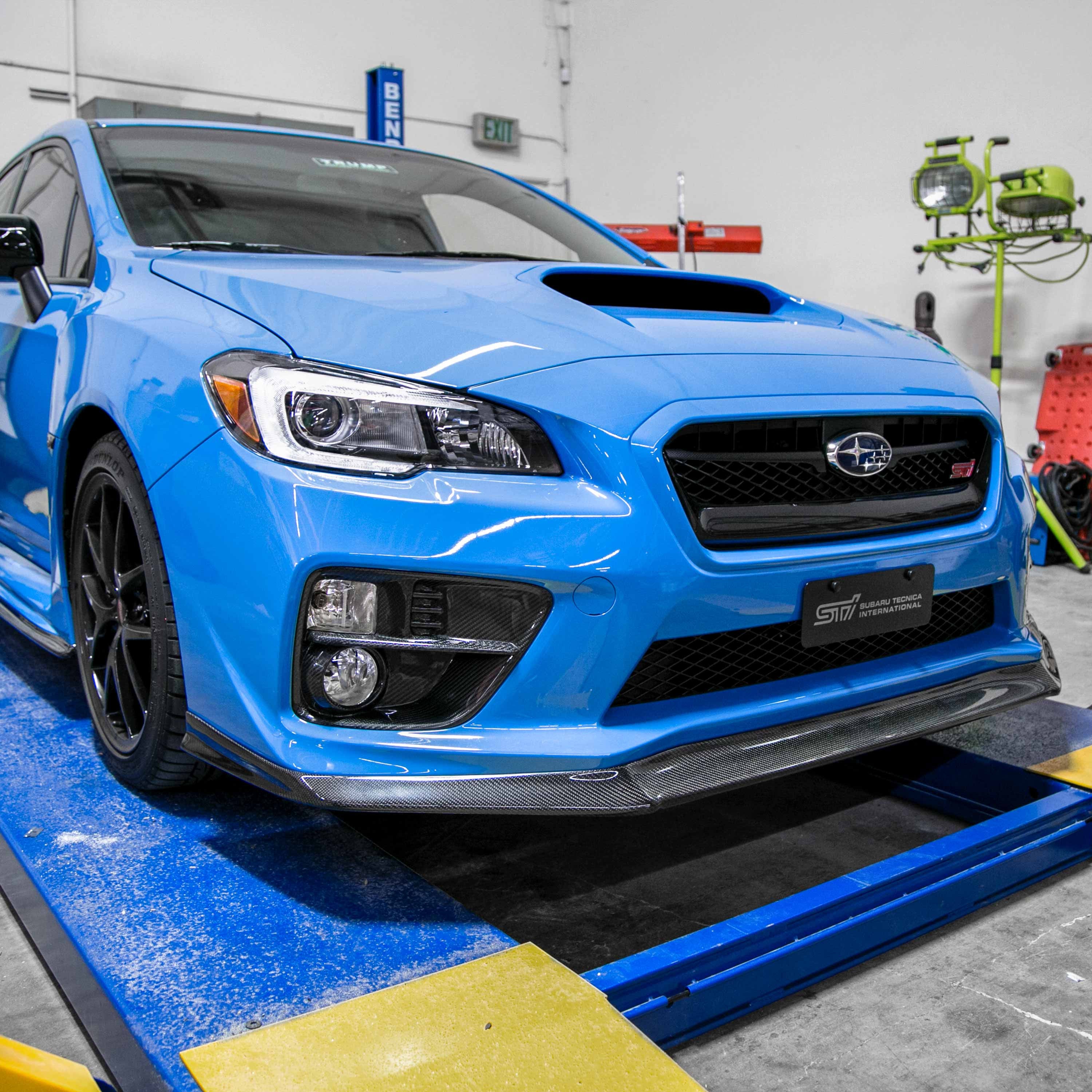 Seibon MB1-Style Carbon Fiber Front Lip - 2015-2017 Subaru WRX/STI