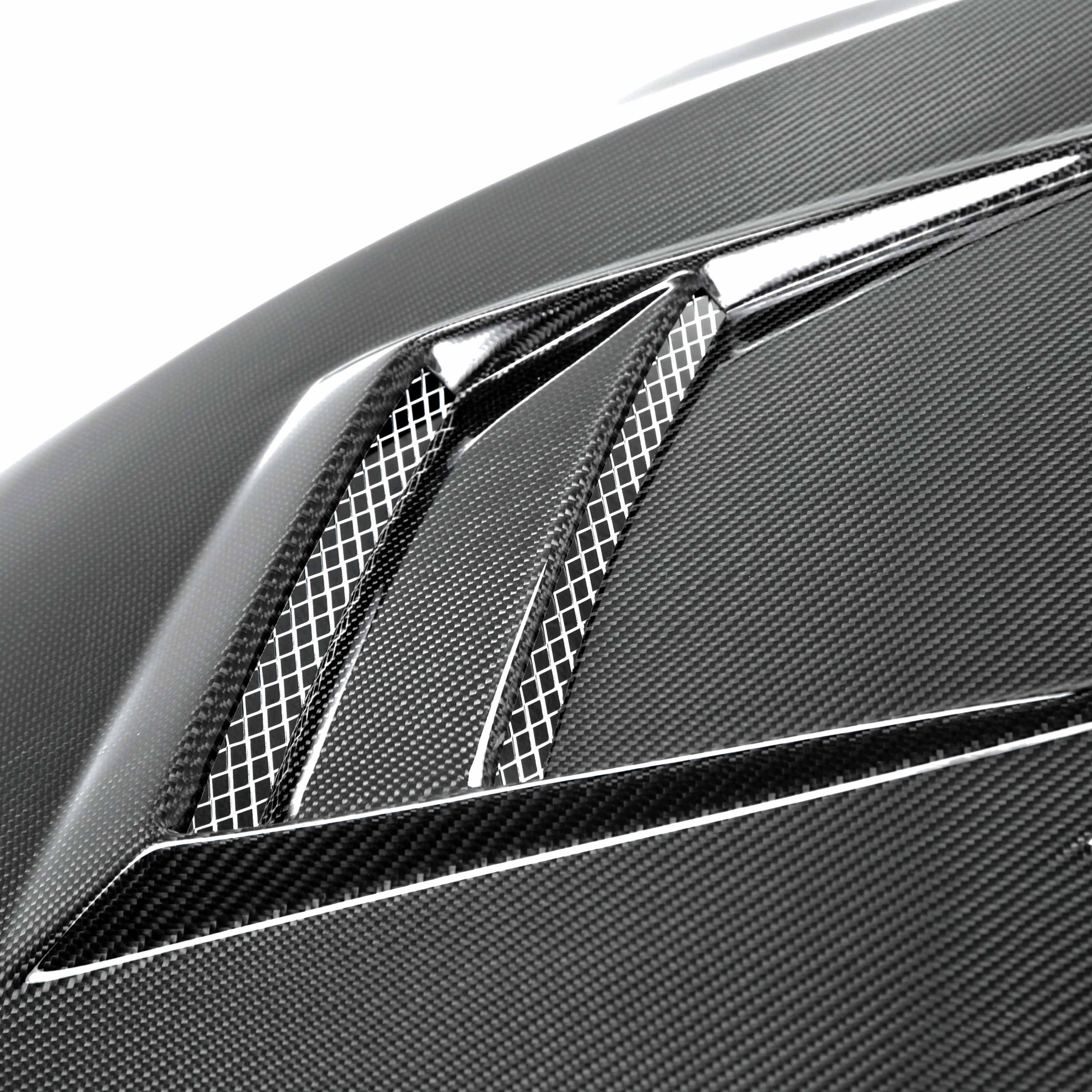 Seibon DV-Style Carbon Fiber Hood - 2008-2015 Mitsubishi Lancer EVO X