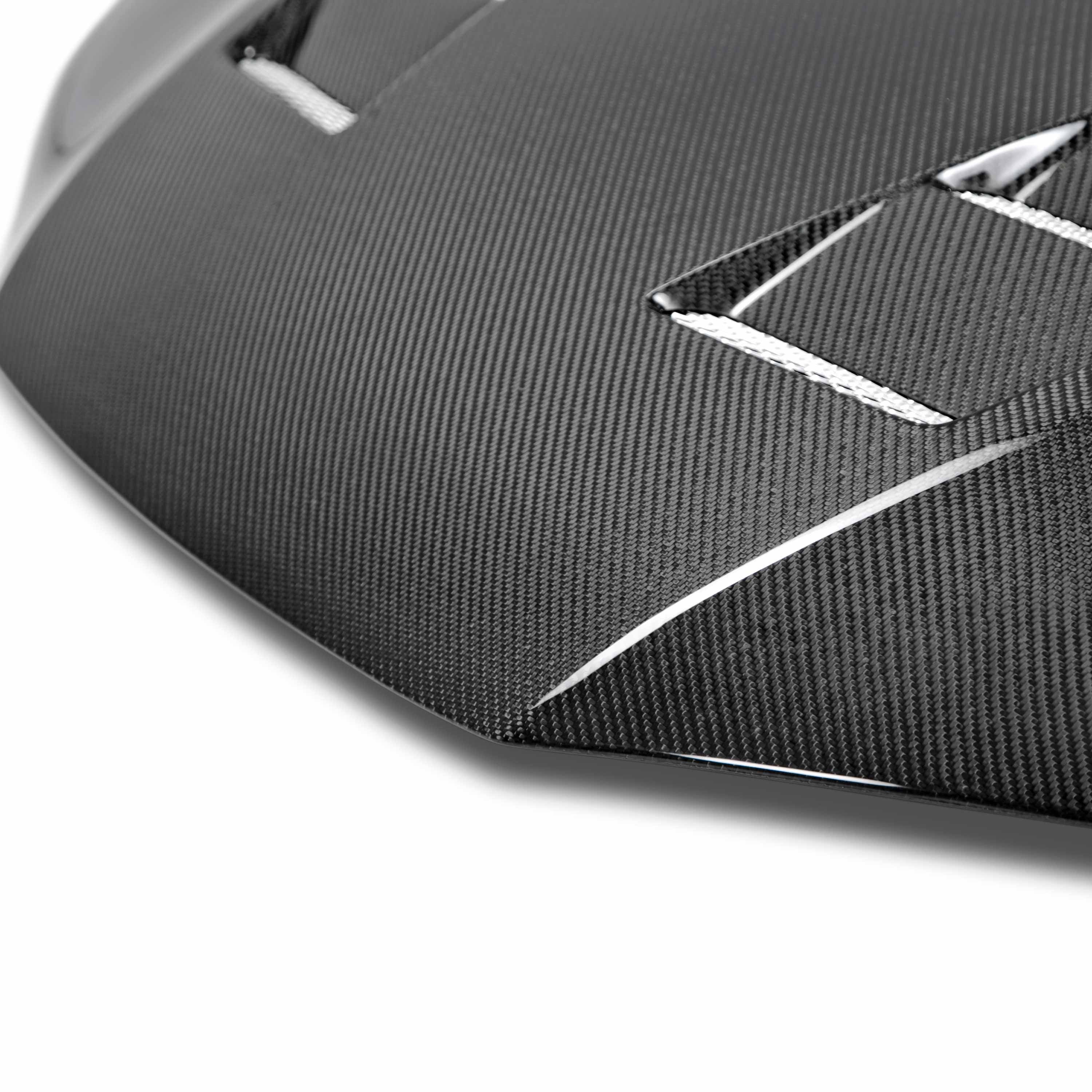 Seibon TS-Style Carbon Fiber Hood - 2014-2015 Honda Civic 2DR