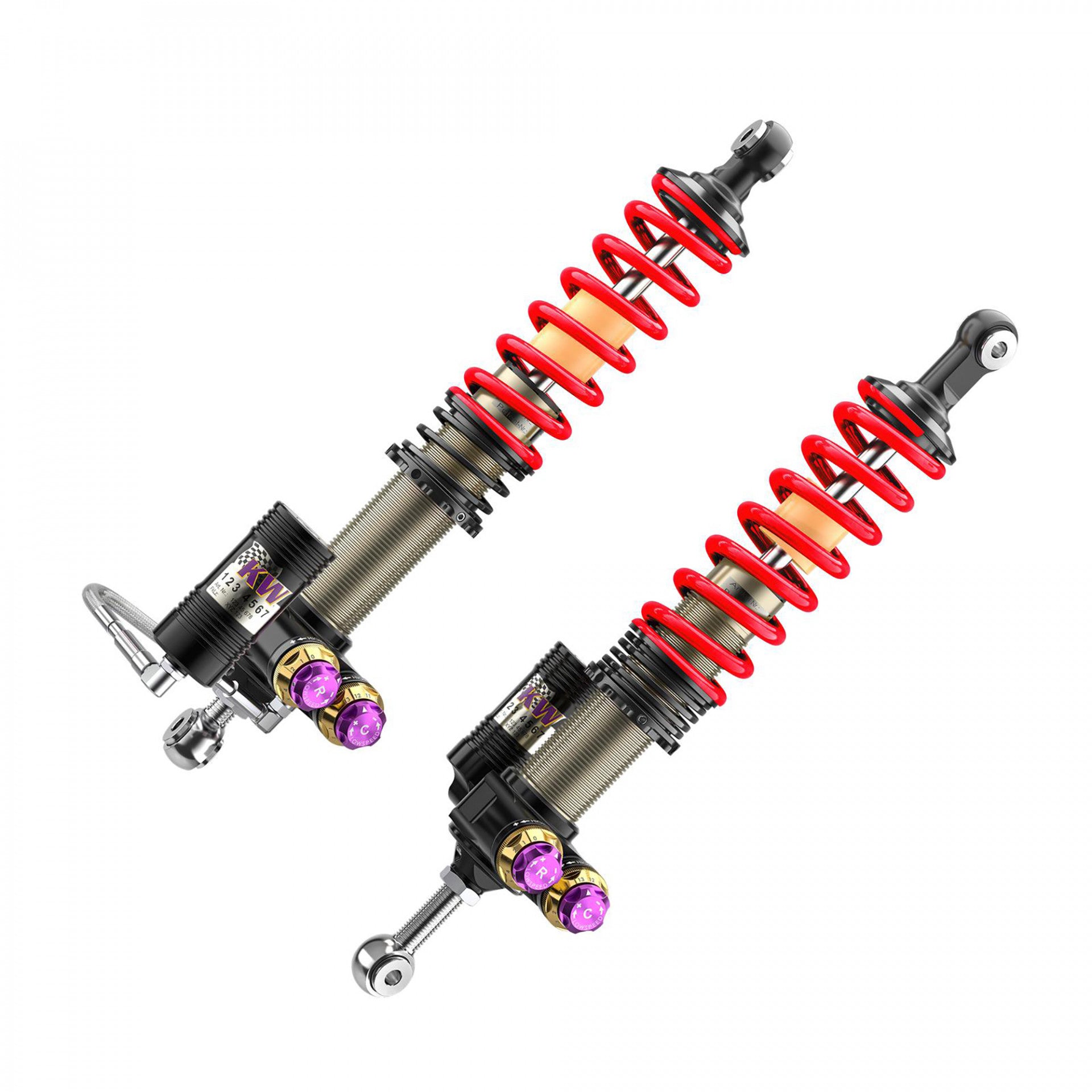 KW V5 Coilover Kit W/ Red & Blue Springs - 04-05 Porsche Carrera GT Special Edition