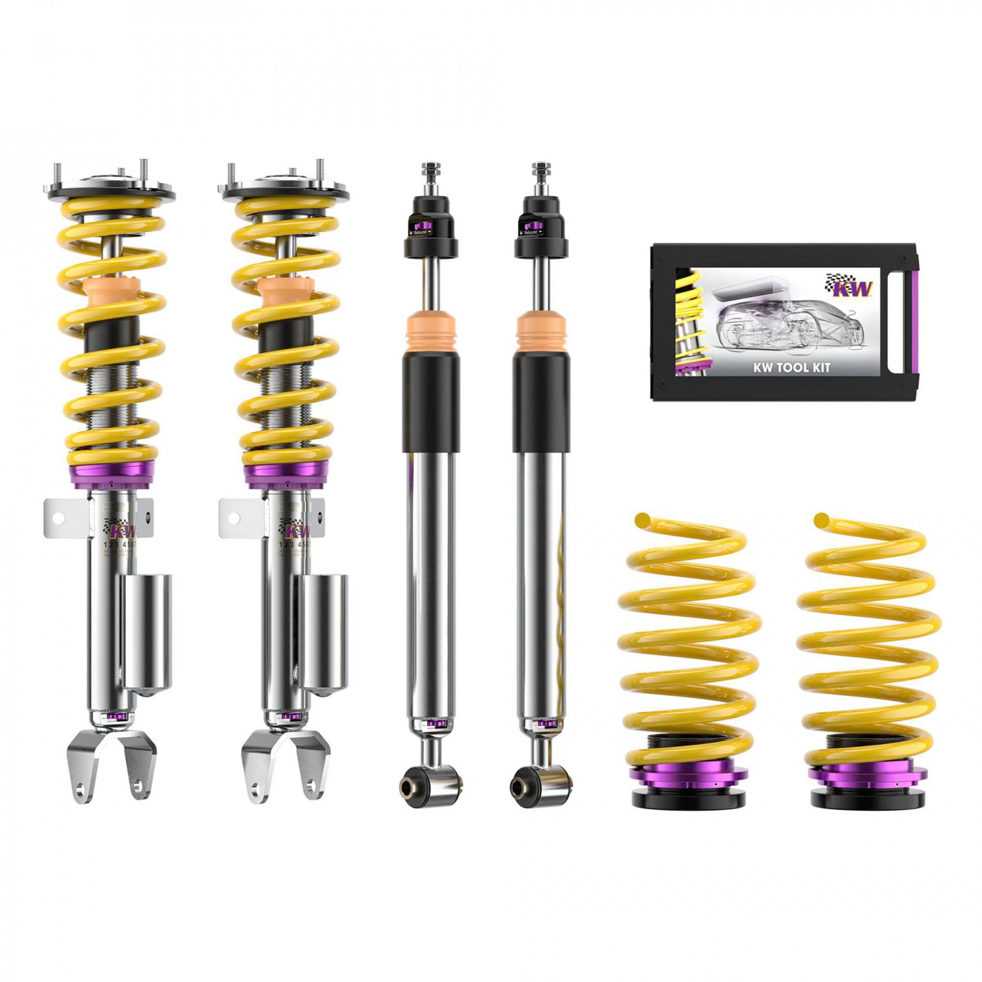 KW V3 Coilover Kit - 2008-2014 Mercedes-Benz C-Class (204) (all exc AMG) Sedan/Wagon 4matic/AWD