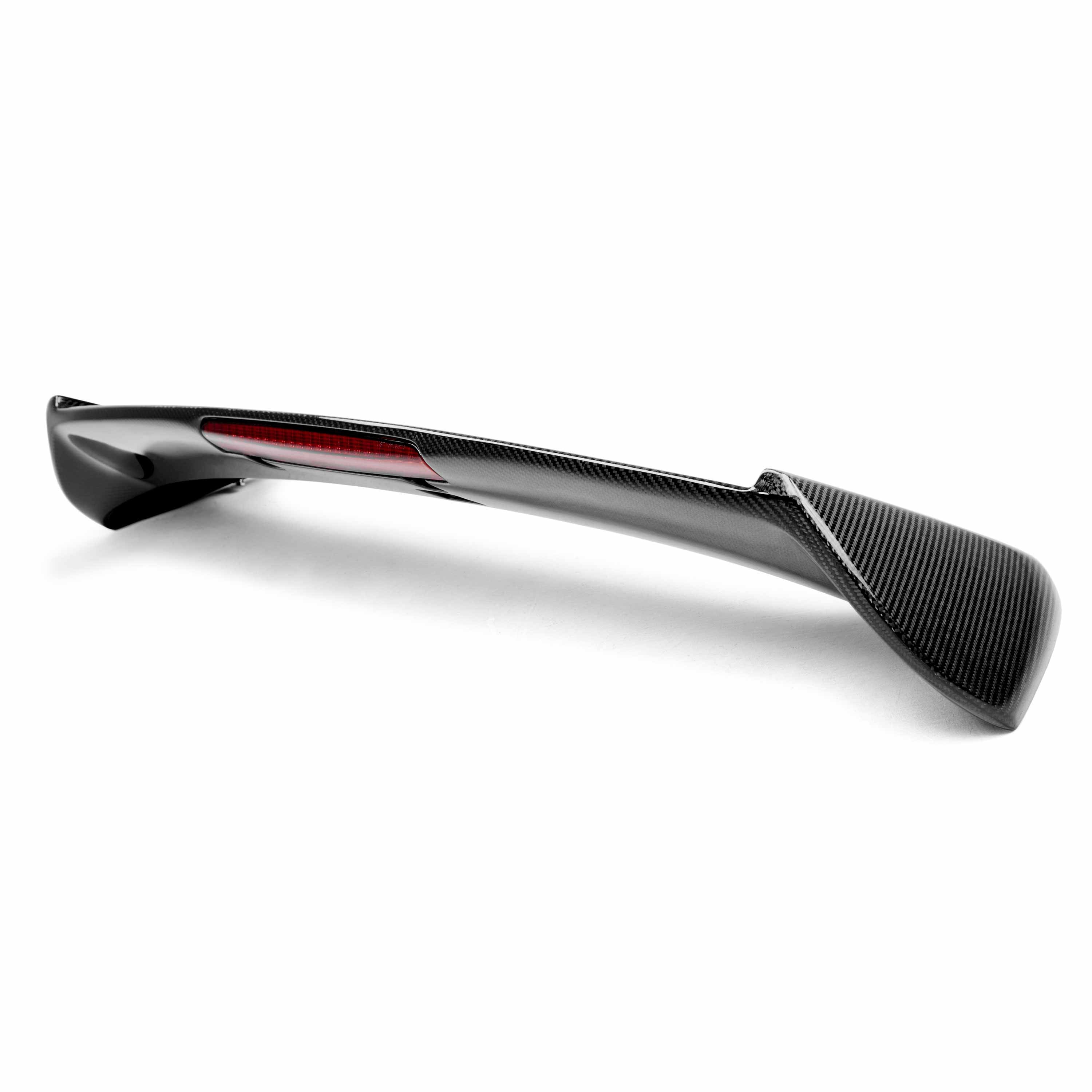 Seibon STI-Style Carbon Fiber Rear Spoiler With Led Brake Light - 2008-2014 Subaru WRX/STI Hatchback