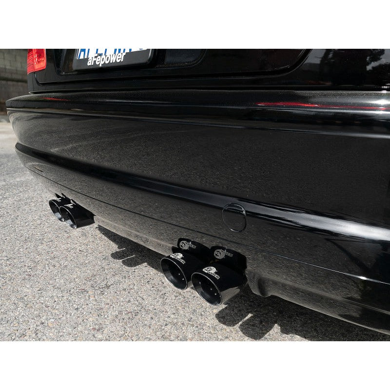 aFe MACH ForceXP 2.5 IN 304 Stainless Steel Cat-Back Exhaust System w/ Black Tips 01-06 BMW M3 (E46)