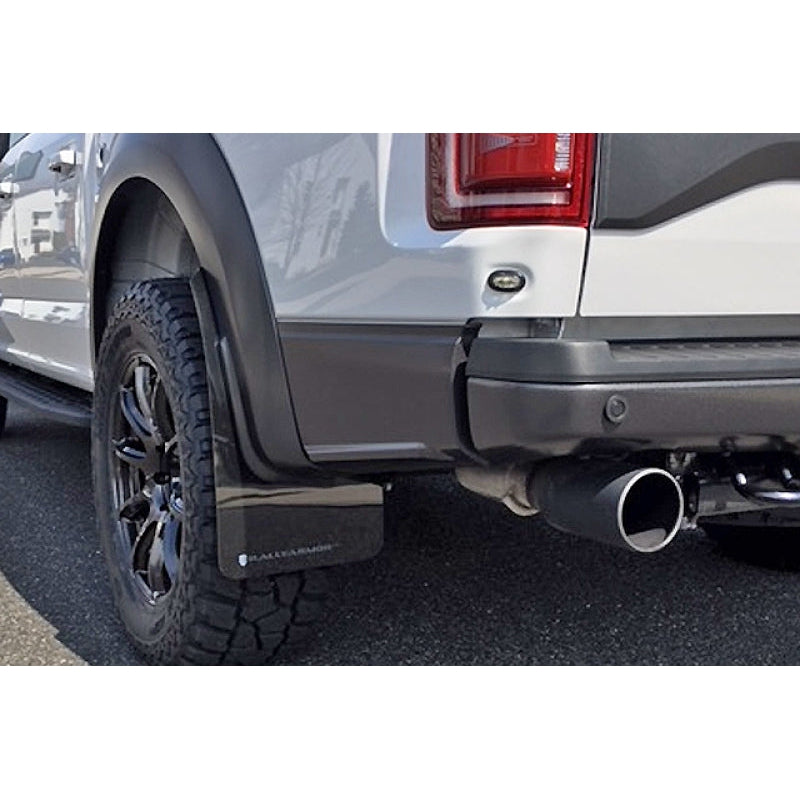 Rally Armor 17-20 Ford F-150 Raptor Black UR Mud Flap w/ Dark Grey Logo - T1 Motorsports