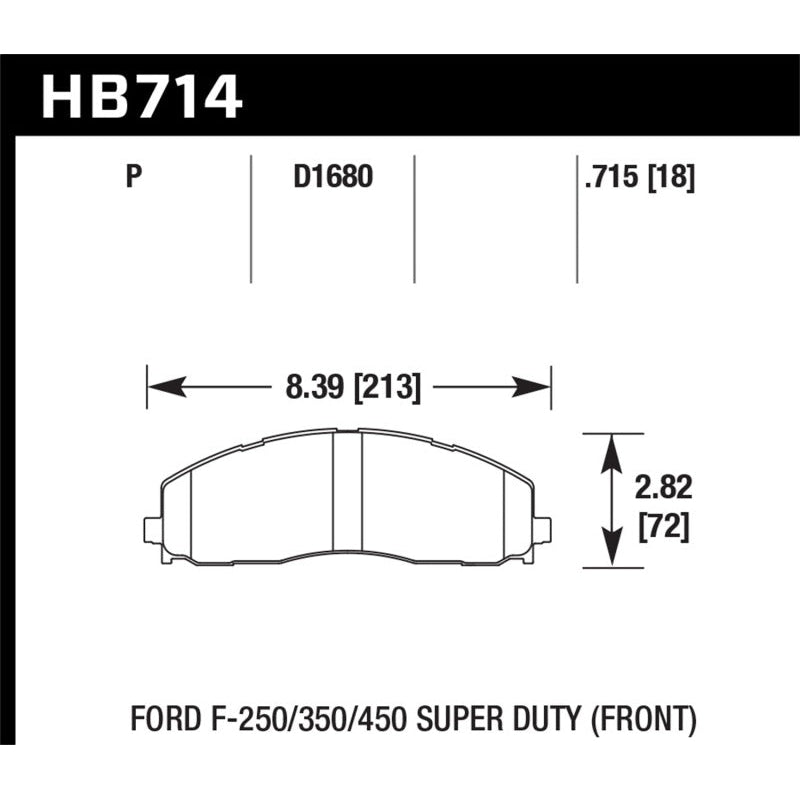 Hawk 2015 Ford F-250/350/450 Super Duty Front Brake Pads - T1 Motorsports